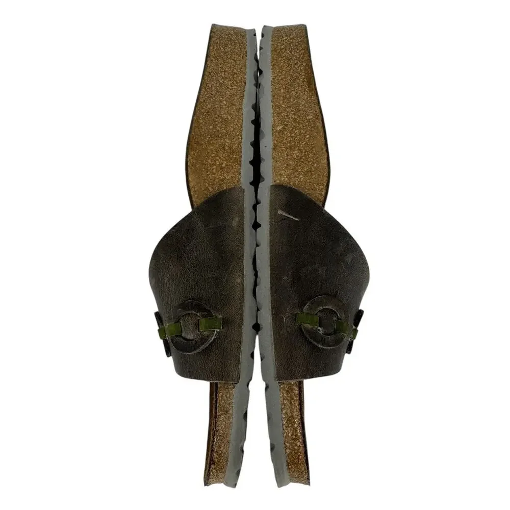 Tatami Birkenstock Womens Brown Slides Slip On Sandals Sz 39 8.5 Leather Sandal - Picture 3 of 10